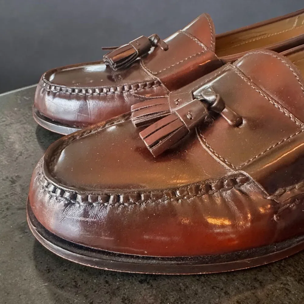 Cole Haan Pinch Tassel Loafers Men's 11B Brown Leather Dress Shoes 03507